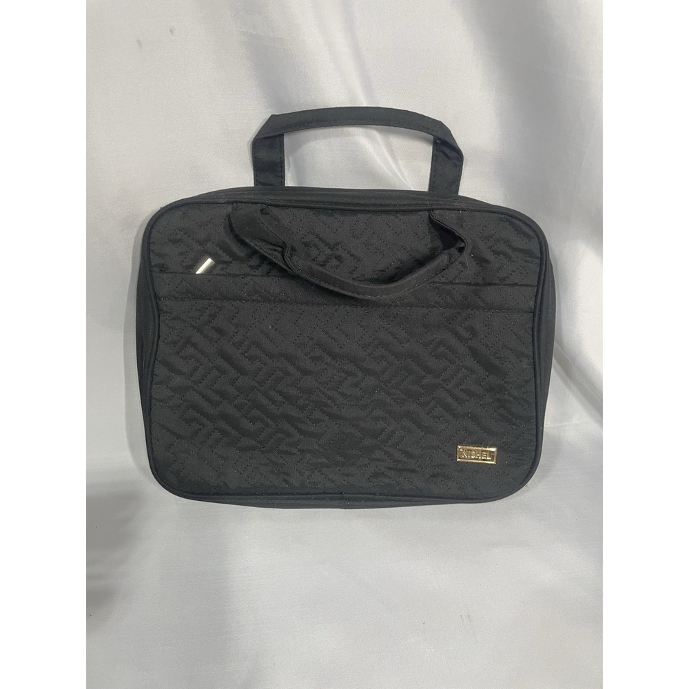 NISHEL Travel Toiletry Bag Large Makeup Essentials Hanging Organizer - Black